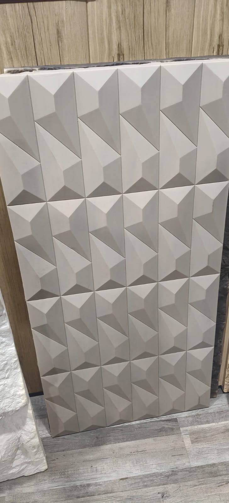 White Geometric Panel